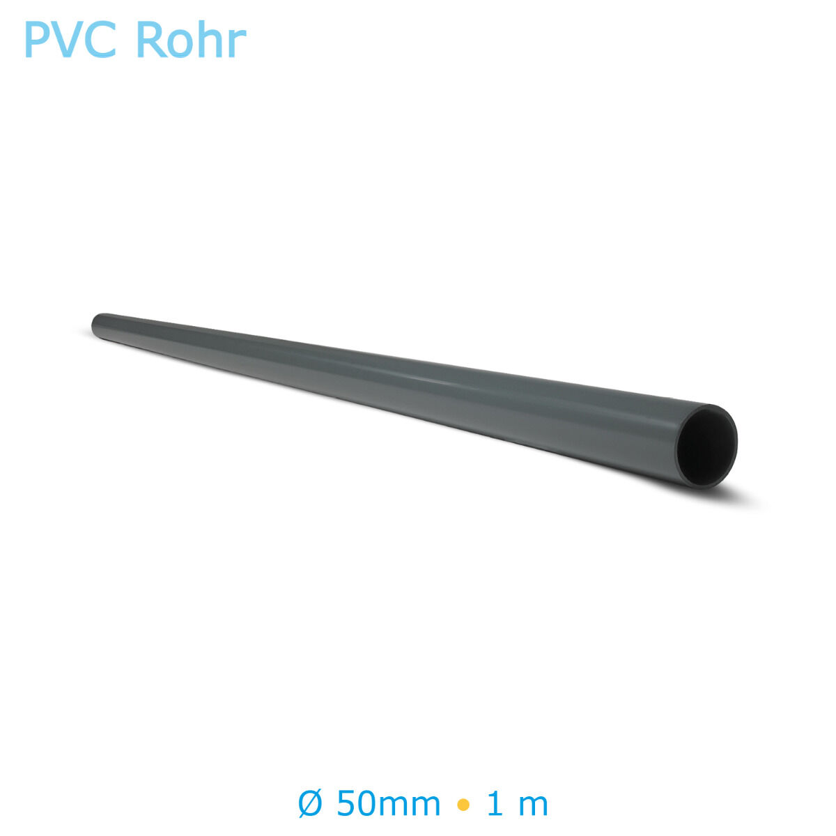 PVC Rohr PN10, Stange 1m x 50mm - Paradies Pool