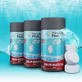 Paradies Pool 4in1 Chlor Multitabs 200 g für Pool, 3 kg