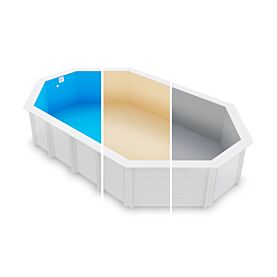 Poolfolie für 8-Eck Oval Holzpool Cariba