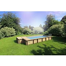 Massivholzpool Rechteck Urban 6,00 x 2,50 x 1,33 m