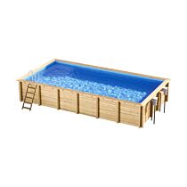 Holzpool Weva 800 x 400 x 146 cm KomplettSet