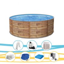 Rundpool PRINT NATURE 17 Stahlwandpool rund 4,00 x 1,20 m Komplettset