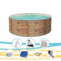 Rundpool PRINT NATURE 17 Stahlwandpool rund 4,00 x 1,20 m Komplettset