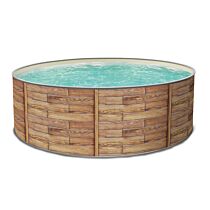 Rundpool PRINT NATURE 17 sand Stahlwandpool rund 4,00 x 1,20 m Einzelbecken