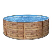Rundpool PRINT NATURE 17 blau Stahlwandpool rund 4,00 x 1,20 m Einzelbecken