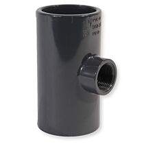 PVC-U Fitting T-Stück für Entleerungshahn 50mm x 3/4" IG
