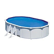 Stahlwandpool Gre GIANT Ovalpool oval 375 x 610 x 120 cm weiß